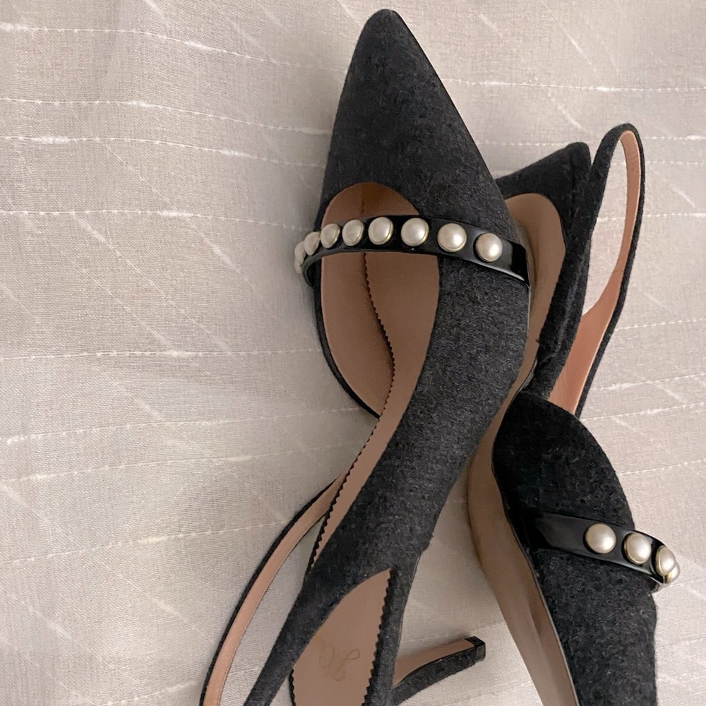 JCREW collette slingback d’Orsay pumps Pearls shoes 65mm/ size 9.5/ New